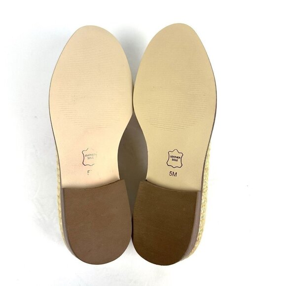 Talbots Leighton Loafer 5 Woven Tasseled Pink Tan Slip On Shoes Womens New - Picture 8 of 10